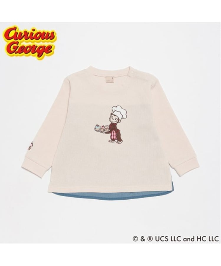 おさるのジョージ】グラフィック長袖Tシャツ（Tシャツ