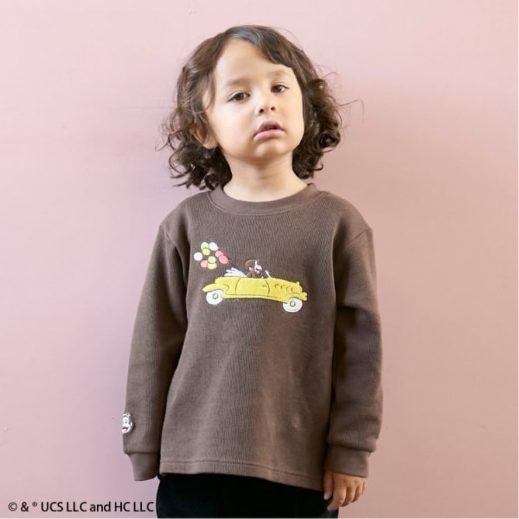 豪華で新しい おさるのジョージ】グラフィック長袖Tシャツ（Tシャツ トップス