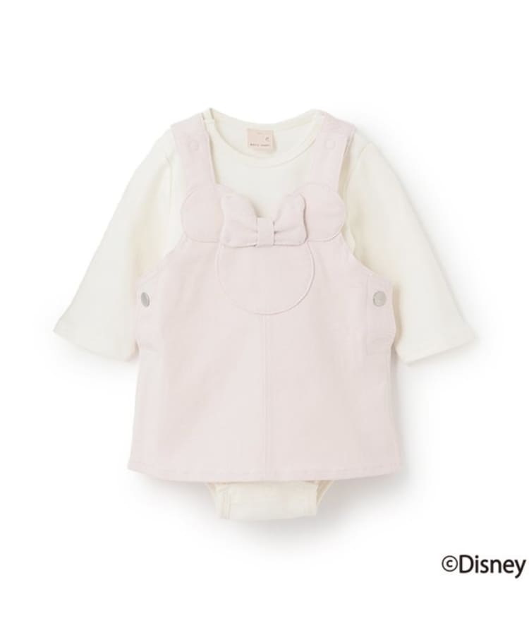プティマイン(petit main)の【Disney】耳つきジャンスカセット ライトピンク(070)