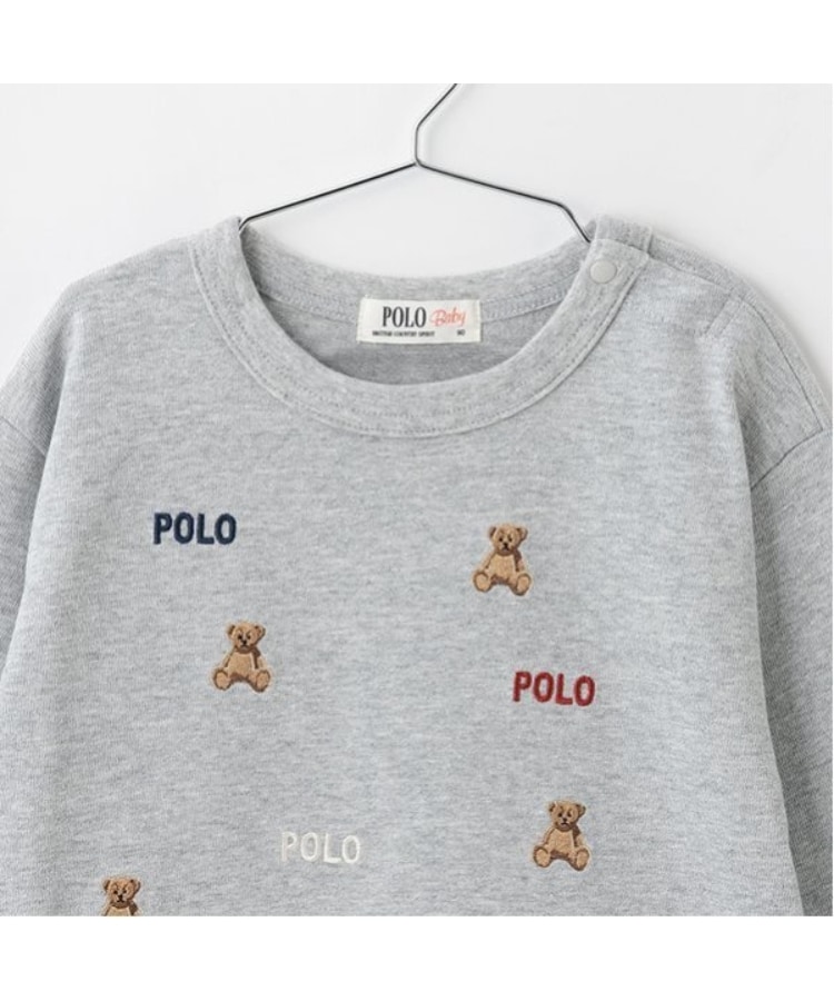 プティマイン(petit main)の【POLO BCS】くま刺しゅう長袖Tシャツ9