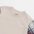 プティマイン(petit main)の【リンク・接触冷感】袖チェックTシャツ2