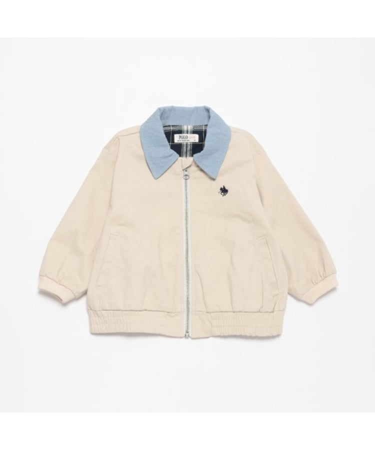 プティマイン(petit main)の【POLO BCS】ジップアップブルゾン ベージュ(052)