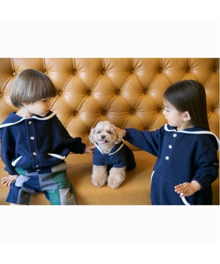 プティマイン(petit main)の【リンク】【DOG】セーラー衿ワンピ4