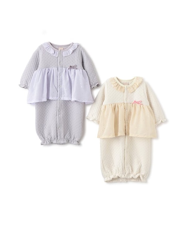 プティマイン(petit main)の星柄シフォン切替2WAYオール8