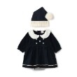 プティマイン(petit main)のXmas　なりきり襟ハート刺繍OPロンパース ネイビー(094)