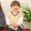 プティマイン(petit main)のニットベストセットTシャツ アイボリー(104)