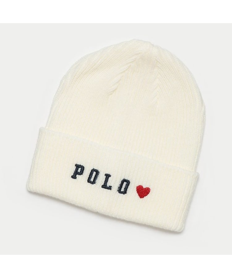 プティマイン(petit main)の【POLO　BCS】刺しゅうニットキャップ アイボリー(104)