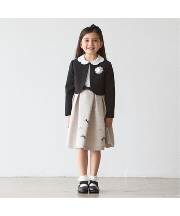完璧すぎて可愛げがない ジャガードリボンOP＋衿つきJKセット（スーツセット） petit | フォーマル・ドレス・スーツ