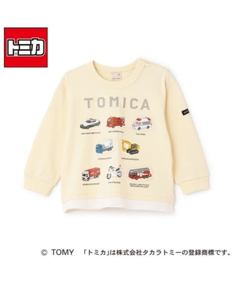 プティマイン(petit main)の【TOMICA】車集合長袖Tシャツ イエロー(031)