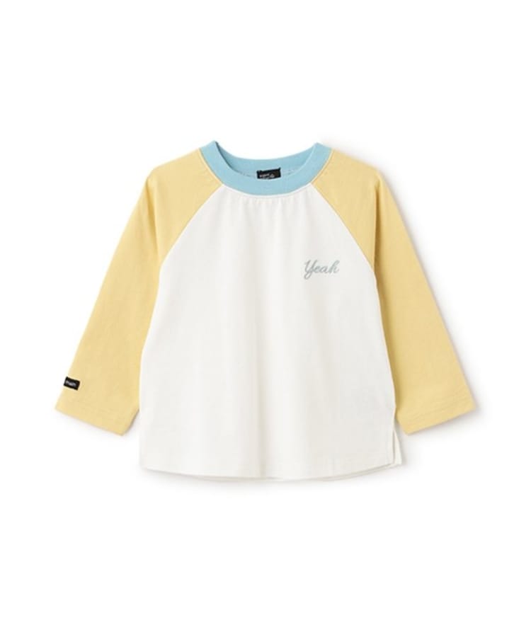 プティマイン(petit main)の【オーガニック】ラグランTシャツ ライトイエロー(030)