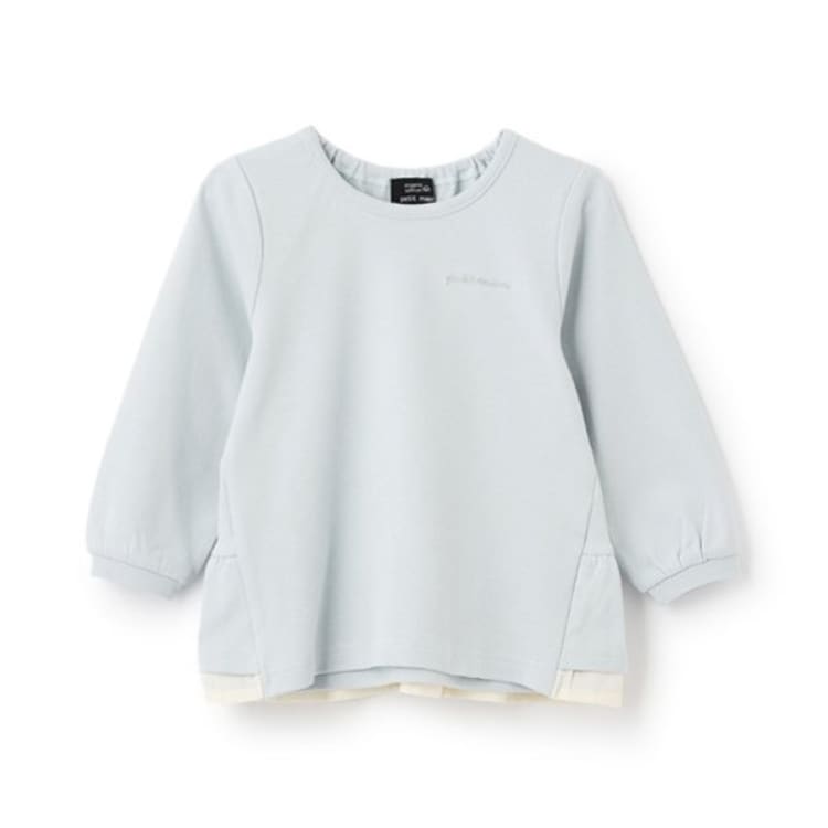 プティマイン(petit main)の【オーガニック】ペプラム長T Ｔシャツ