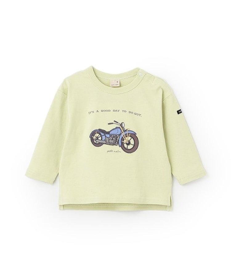 プティマイン(petit main)の乗り物アップリケ長袖Tシャツ14