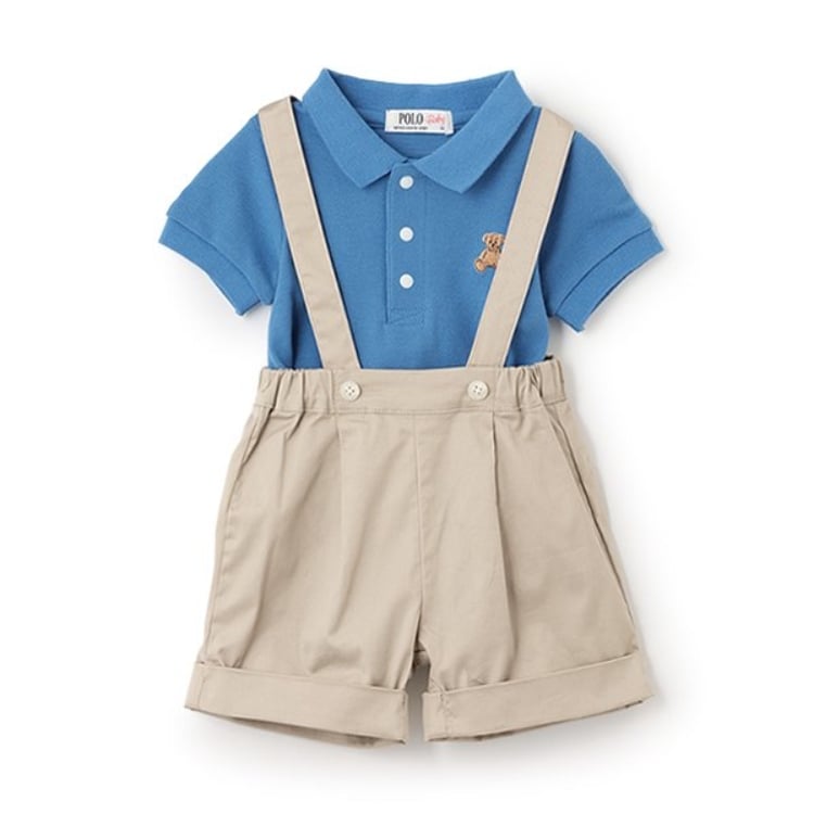 プティマイン(petit main)の【POLO BCS】ポロシャツ＋サスつきパンツセット セットアップ