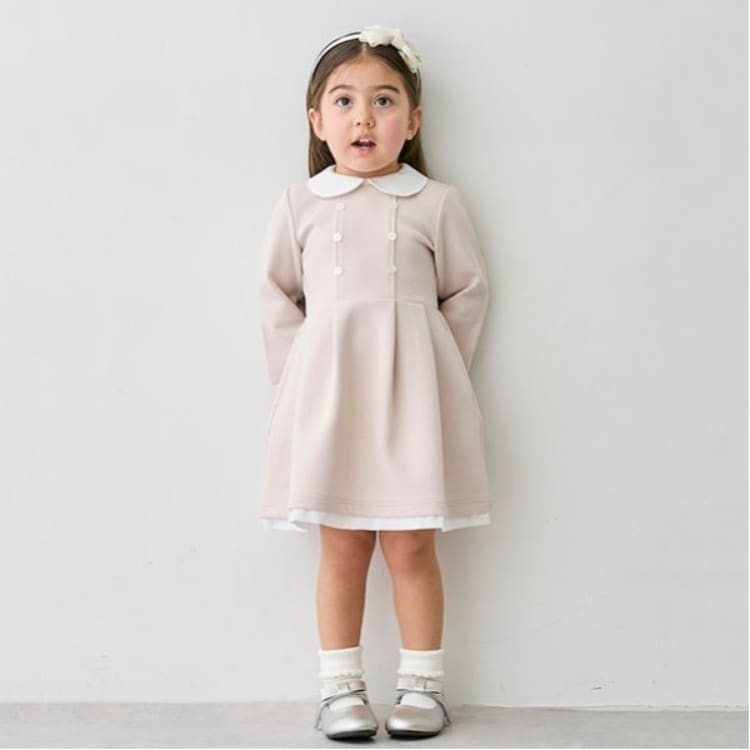 プティマイン(petit main)の【POLO BCS】ポンチワンピース ミドルワンピース