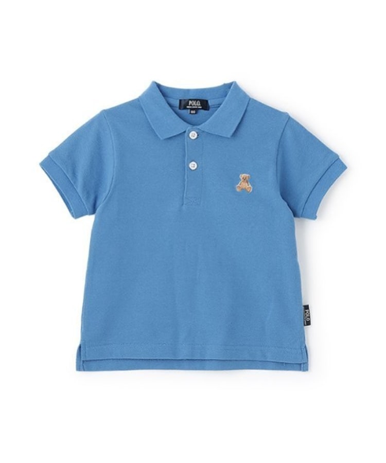 プティマイン(petit main)の【POLO BCS】半袖ポロシャツ ブルー(091)