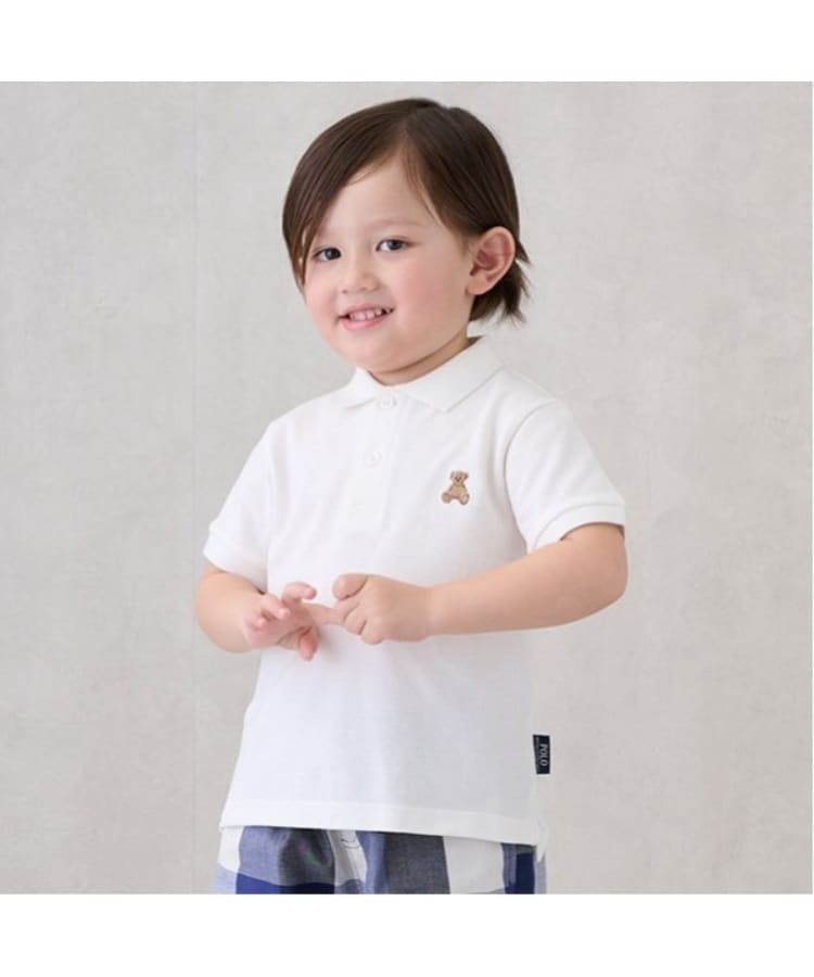 プティマイン(petit main)の【POLO BCS】半袖ポロシャツ オフホワイト(003)