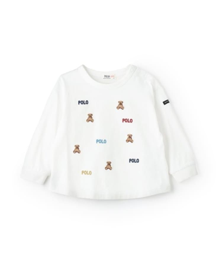 プティマイン(petit main)の【POLO BCS】くまロゴ刺しゅう長袖Tシャツ6