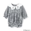 プティマイン(petit main)の【Miffy】刺繍襟切替ロンパース3