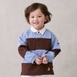 プティマイン(petit main)のラガー長袖Tシャツ ブルー(091)
