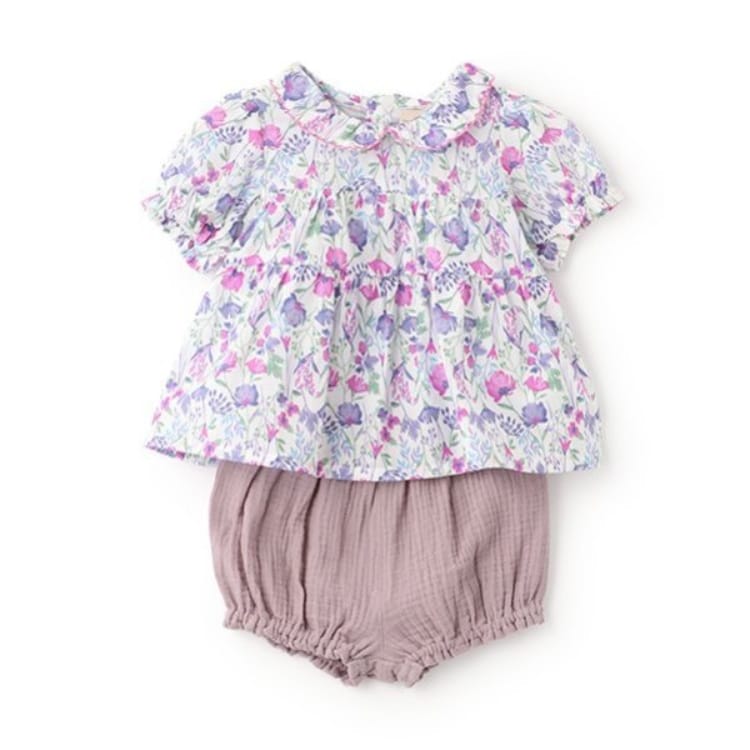 プティマイン(petit main)の花柄チュニックパンツセット セットアップ