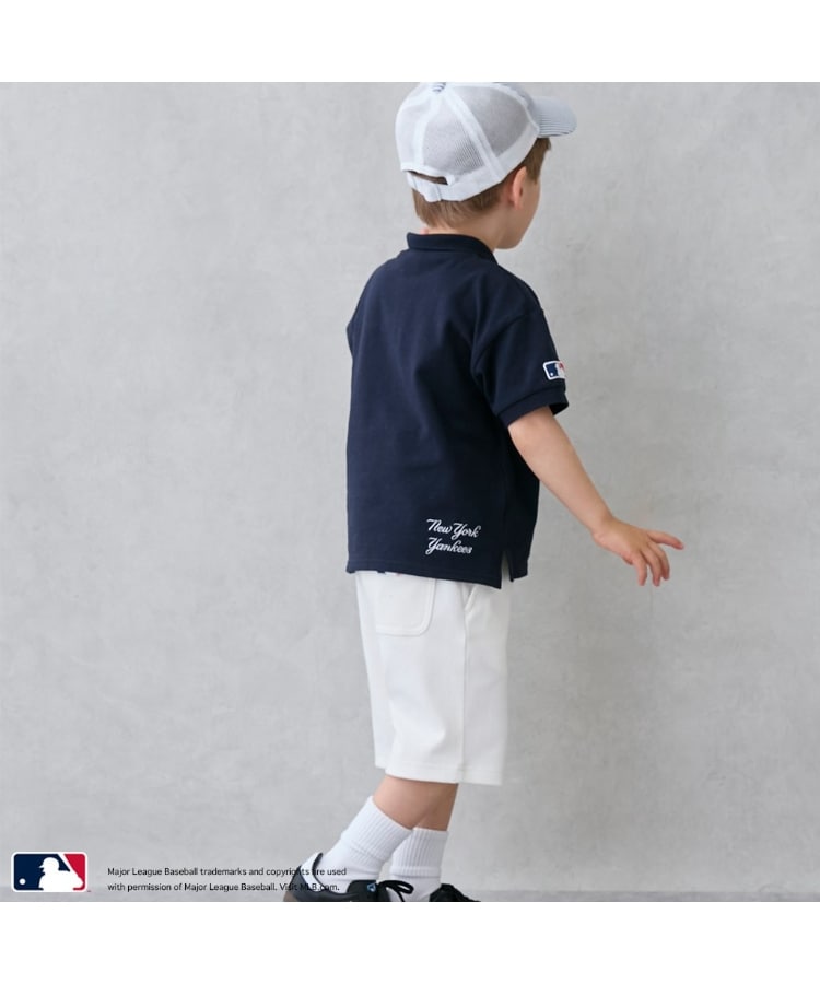 プティマイン(petit main)の【MLB】カットデニムハーフパンツ4