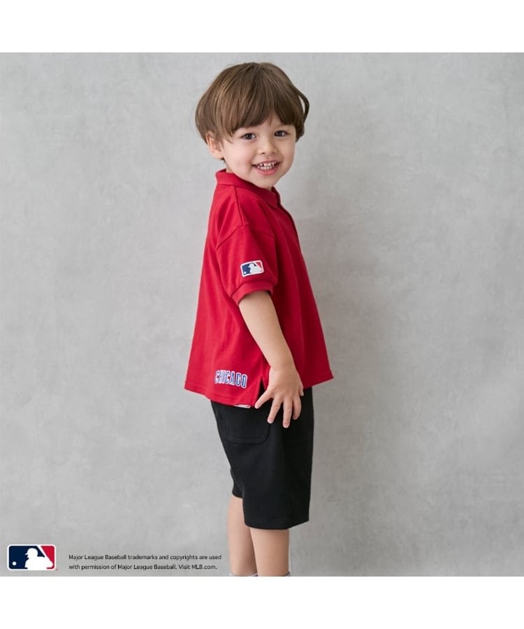 プティマイン(petit main)の【MLB】カットデニムハーフパンツ9