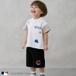 プティマイン(petit main)の【MLB】カットデニムハーフパンツ ブラック(219)