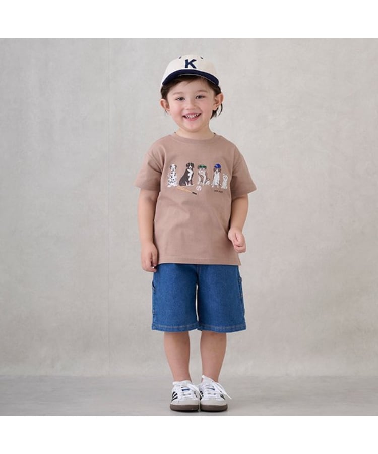プティマイン(petit main)の【防汚加工】DOGグラフィック半袖Tシャツ7