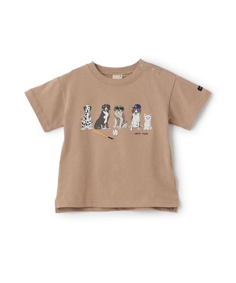 プティマイン(petit main)の【防汚加工】DOGグラフィック半袖Tシャツ9