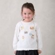 プティマイン(petit main)のpuputeteアップリケTシャツ オフホワイト(003)
