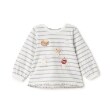 プティマイン(petit main)のpuputeteアップリケTシャツ ブルー(192)