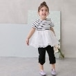 プティマイン(petit main)の【スマイルシリーズ】サイドリボン7分丈パンツ ブラック(219)