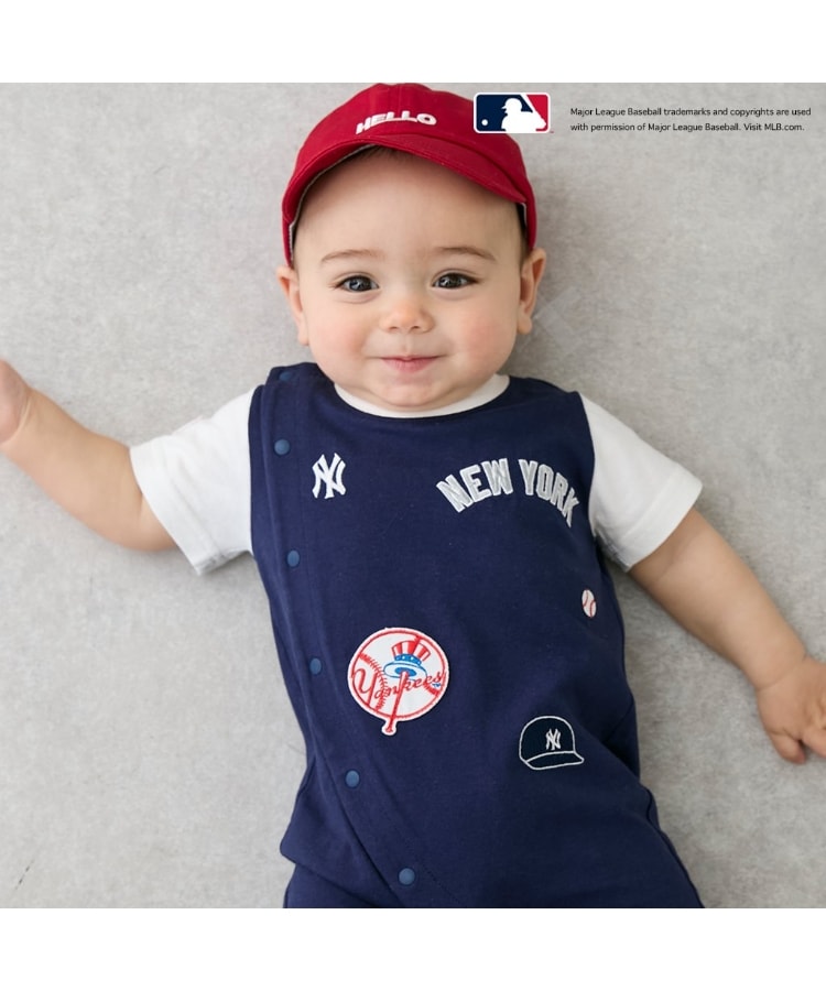 プティマイン(petit main)の【MLB】ワッペンカバーオール1