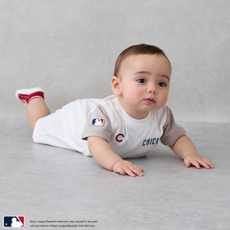 プティマイン(petit main)の【MLB】ワッペンカバーオール ロンパース・カバーオール(ベビー)
