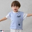 プティマイン(petit main)の【MLB】ワッペンTシャツ サックスブルー(090)