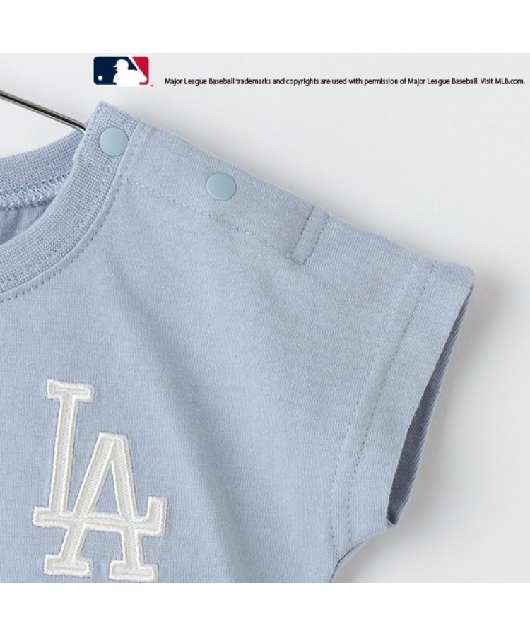 プティマイン(petit main)の【MLB】スカートつきロンパース5