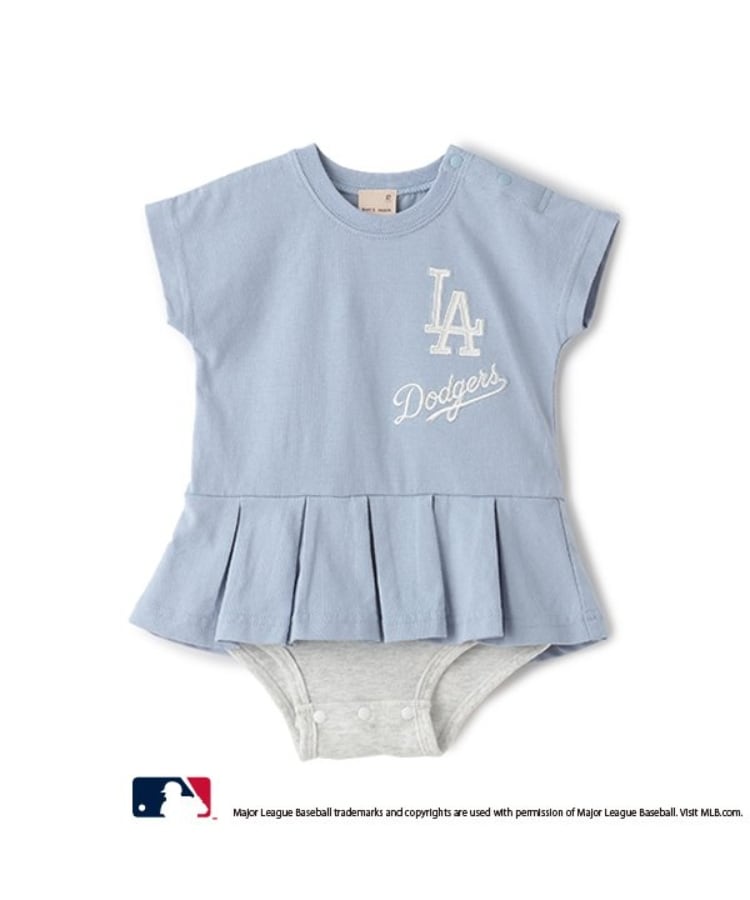 プティマイン(petit main)の【MLB】スカートつきロンパース15