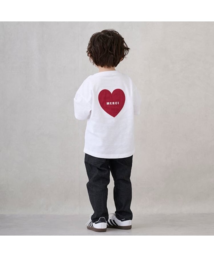 プティマイン(petit main)の【防汚加工】背中ハート半袖Tシャツ5