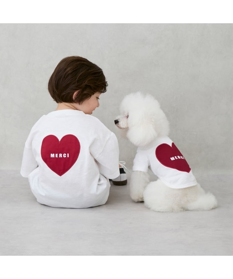 プティマイン(petit main)の【防汚加工】背中ハート半袖Tシャツ6