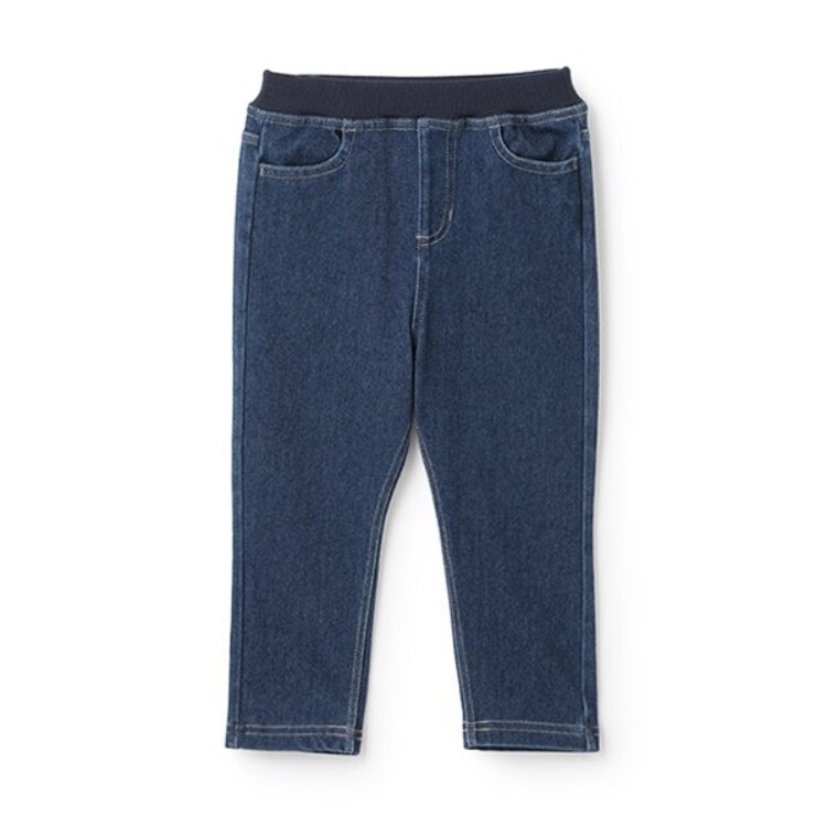 プティマイン(petit main)のカットデニムストレートパンツ デニムパンツ