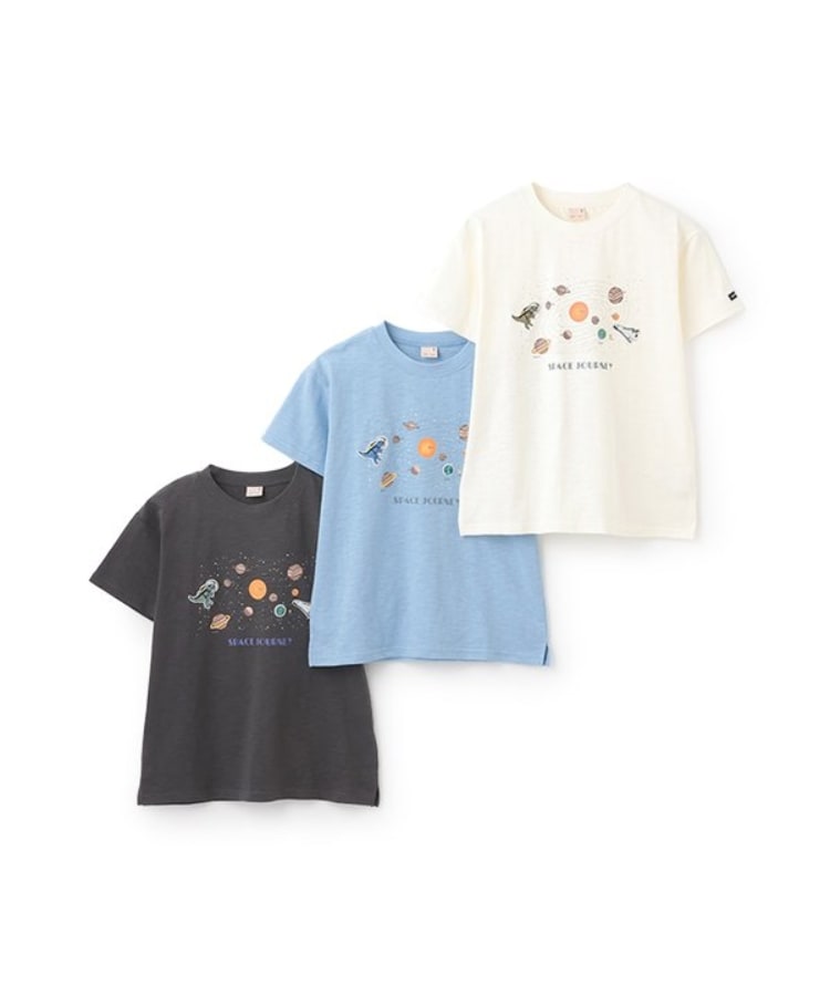 プティマイン(petit main)の【WEB限定】【防汚加工】宇宙グラフィックTシャツ8