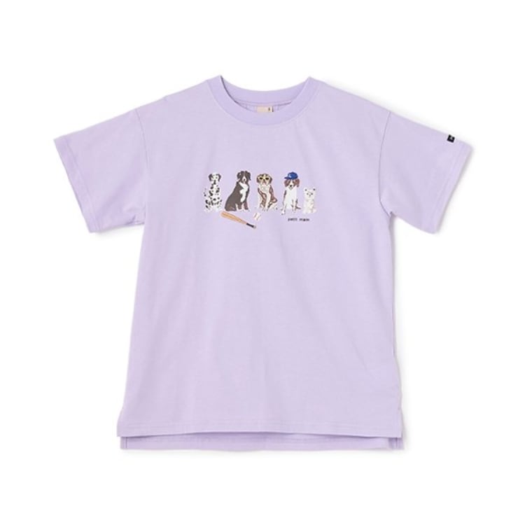 プティマイン(petit main)の【WEB限定】【防汚加工】DOGグラフィックTシャツ(ジュニアサイズ) Ｔシャツ