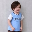 プティマイン(petit main)の【接触冷感】ユニフォームドッキング半袖Tシャツ サックスブルー(090)