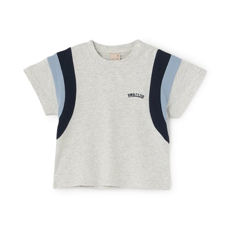 プティマイン(petit main)の【接触冷感】袖ライン配色半袖Tシャツ Ｔシャツ