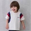 プティマイン(petit main)の【接触冷感】袖ライン配色半袖Tシャツ ライトイエロー(030)