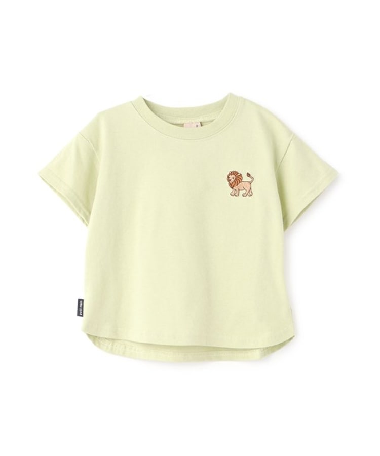 プティマイン(petit main)の【GOODPRICE冷感】刺しゅう半袖Tシャツ ライトグリーン(120)