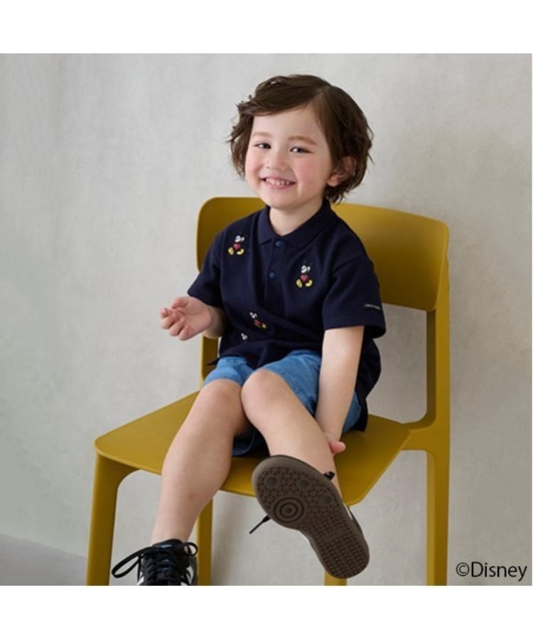 プティマイン(petit main)の【Disney】ミッキー/刺しゅう半袖ポロ8