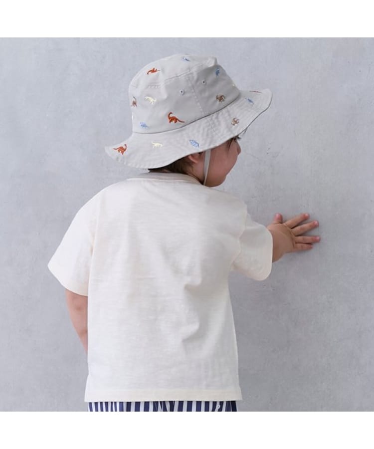 プティマイン(petit main)の【接触冷感】モチーフロゴ刺しゅう半袖Tシャツ1