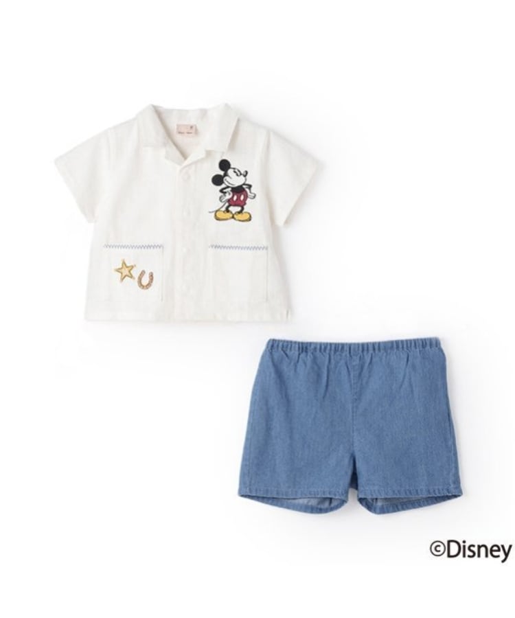 プティマイン(petit main)の【Disney】開衿シャツセットアップ4
