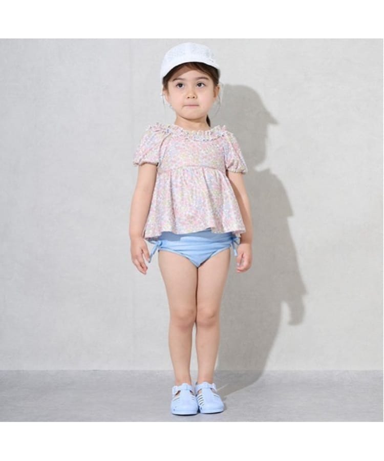 プティマイン(petit main)の【一部WEB限定カラー】【SWIM】パフスリーブタンキニ ピンク(071)